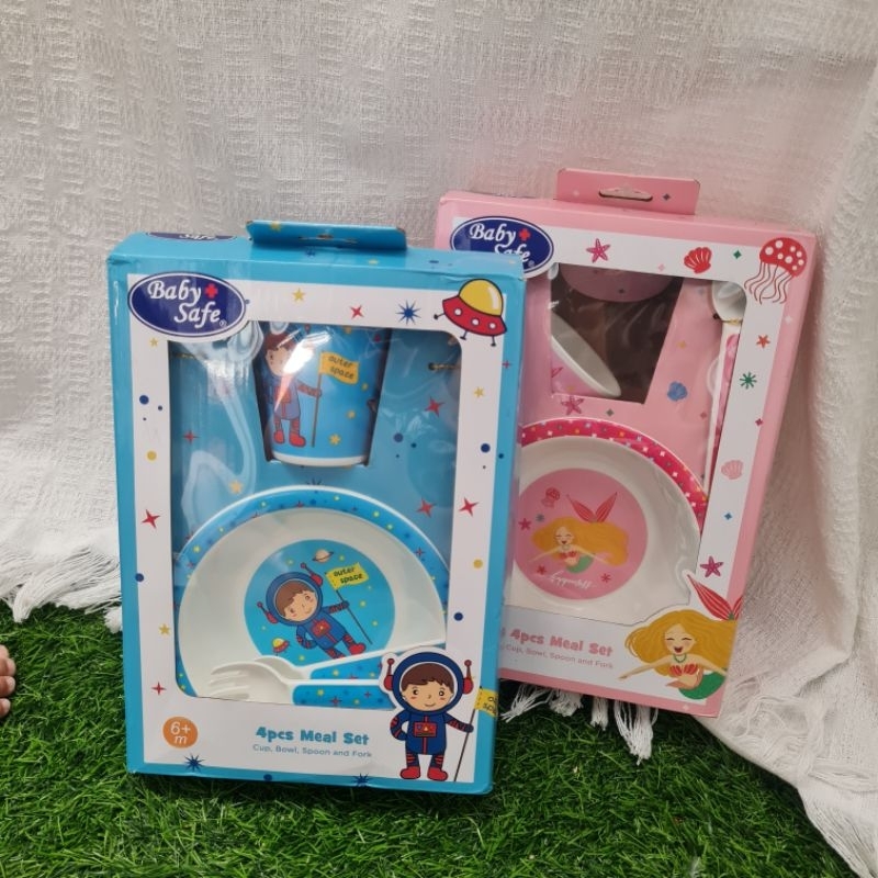 Baby Safe 4pcs Meal Set MPASI Piring Set