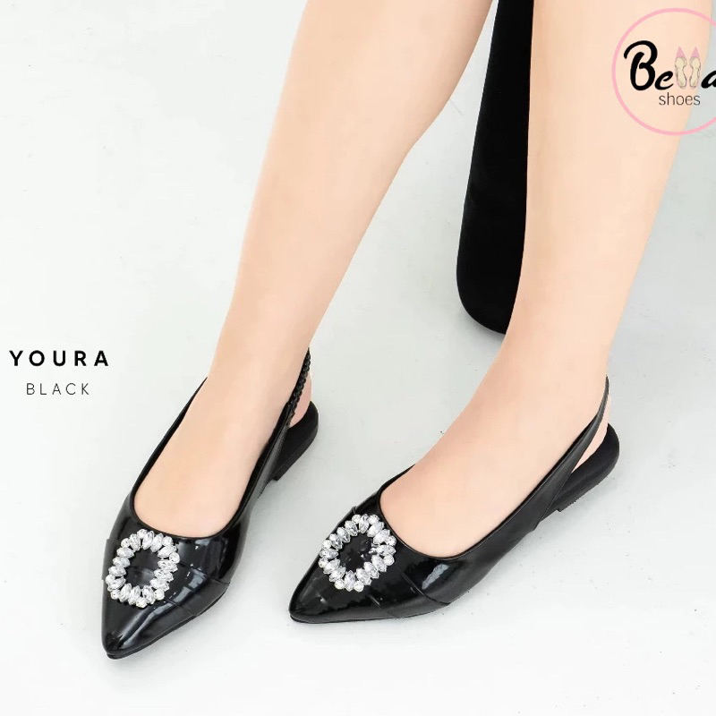 PL Preloved Flatshoes Bellashoesjkt Youra Mules Wanita/ Sandal Flat/ Sandal Mules bellashoesjkt flat