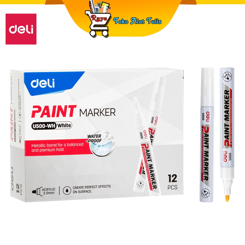 

Deli Spidol Paint Marker 2mm White EU500-WH