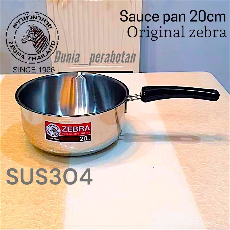 Zebra Sauce Pan 20cm Original SUS304 | BACA DESKRIPSI | panci indomie stainless steel | panci origin