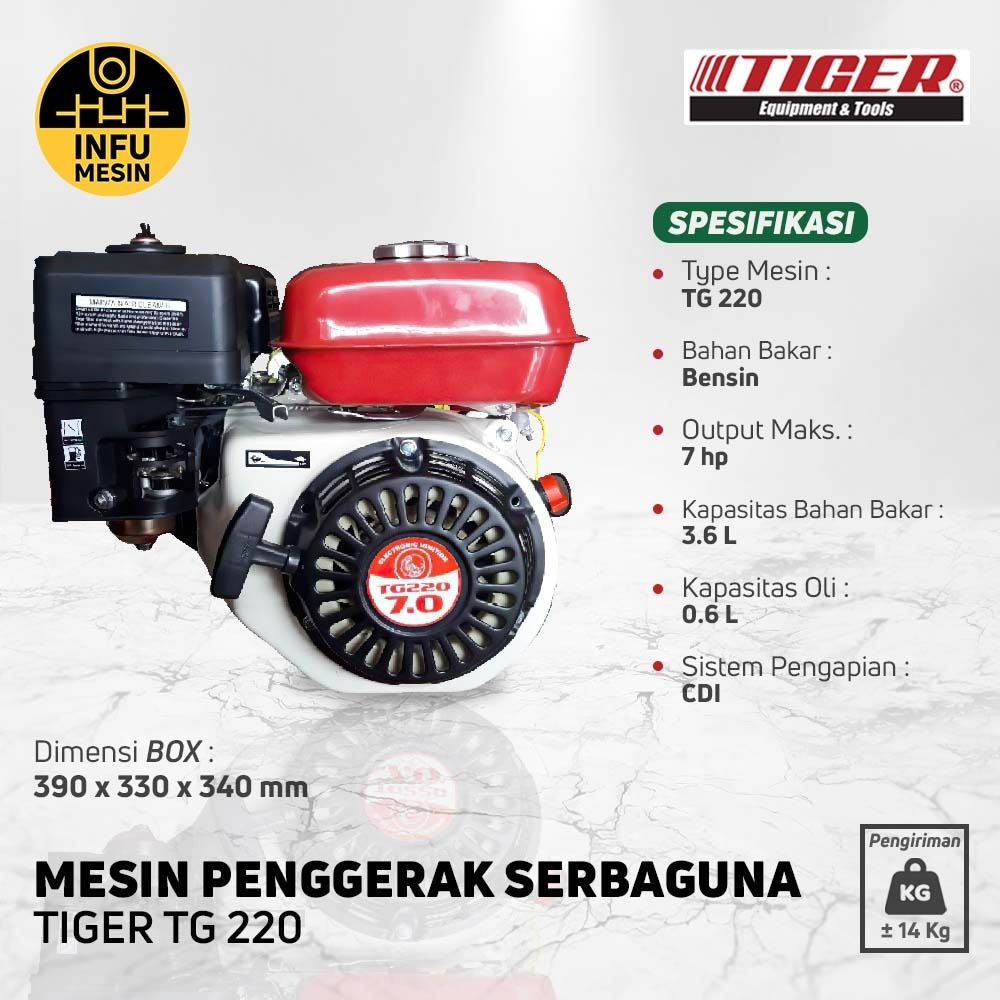 Engine Mesin Penggerak serbaguna Tiger TG220