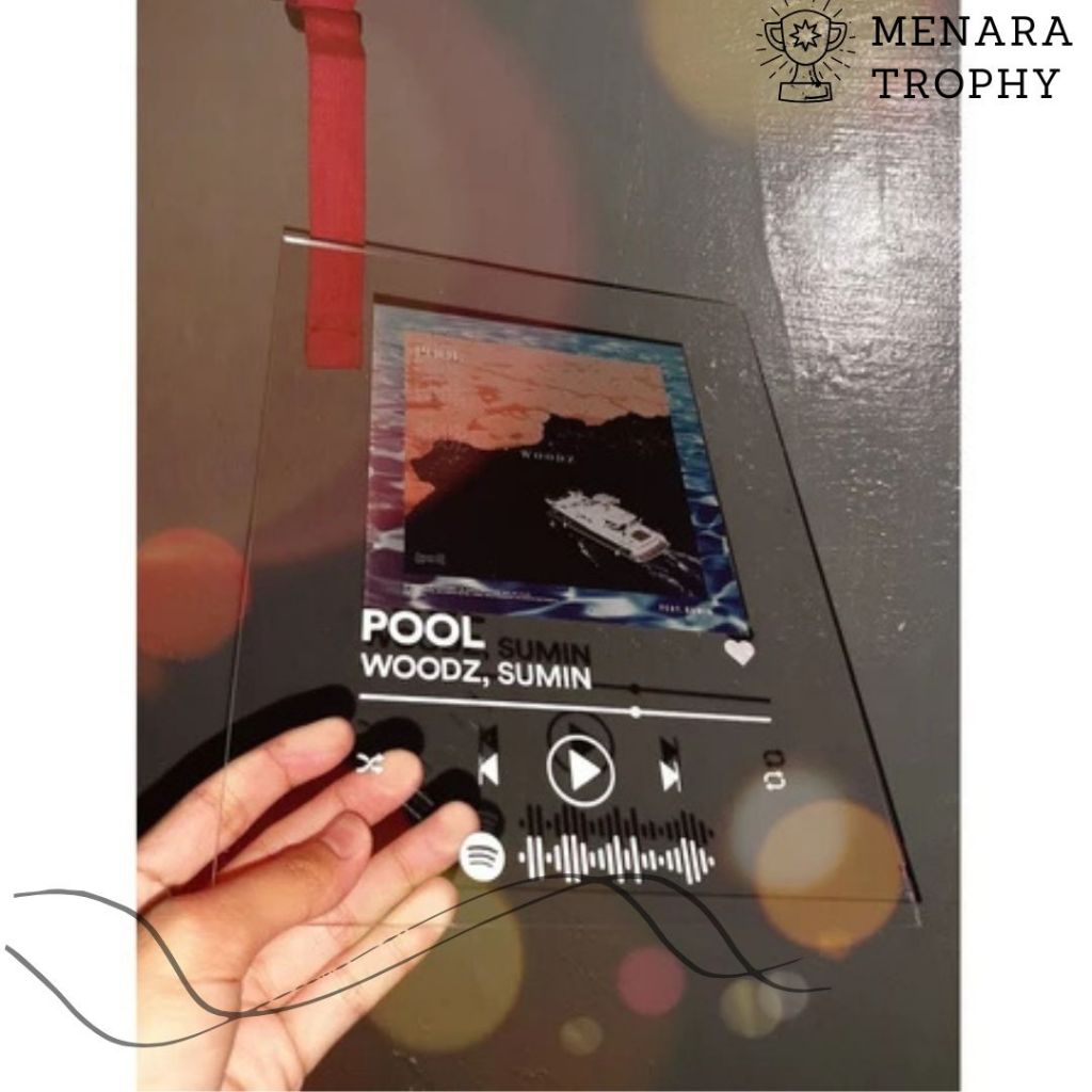 Acrylic Art Spotify Pajangan Akrilik Lagu Custom