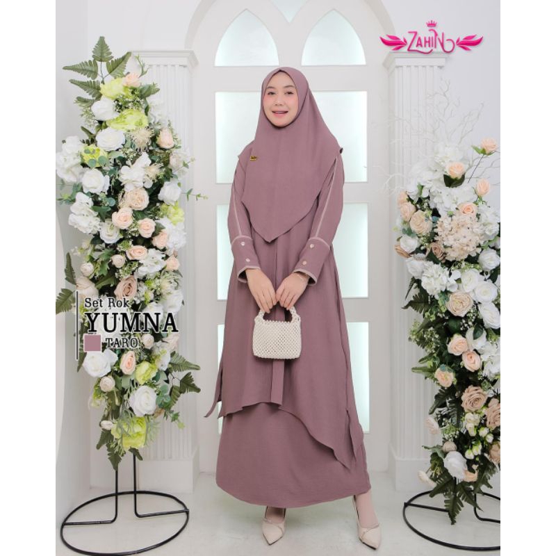 YUMNA SET ROK by ZAHIN / SETELAN ROK WANITA / TUNIK SET ROK / SETELAN TUNIK / ATASAN SET ROK / SETEL