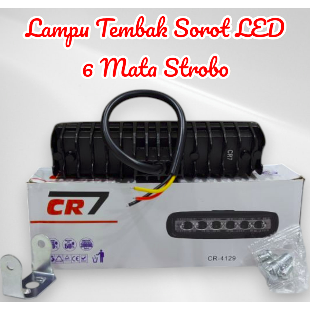 Lampu Tembak / Lampu Sorot LED , 6 Mata Strobo