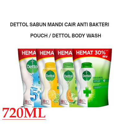 Dettol Sabun Mandi Cair 800ml Anti Bakteri  - Body Wash Dettol Pouch