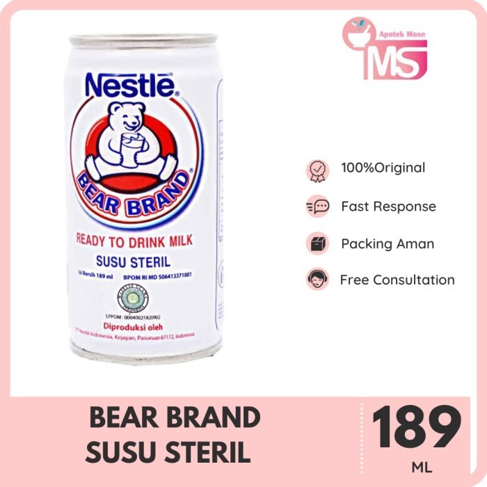 

NESTLE BEAR BRAND SUSU STERIL 189 ML