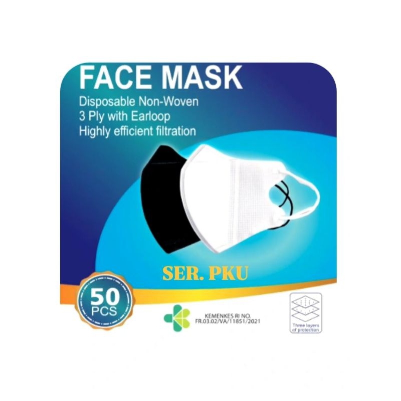 MASKER FACE MASK 3PLY 50 PCS
