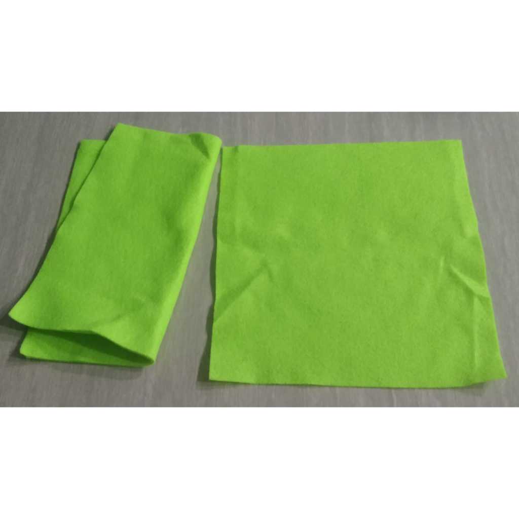 Kain Flanel potongan Ukuran 25x23cm Warna Hijau Stabilo Jual Perpcs