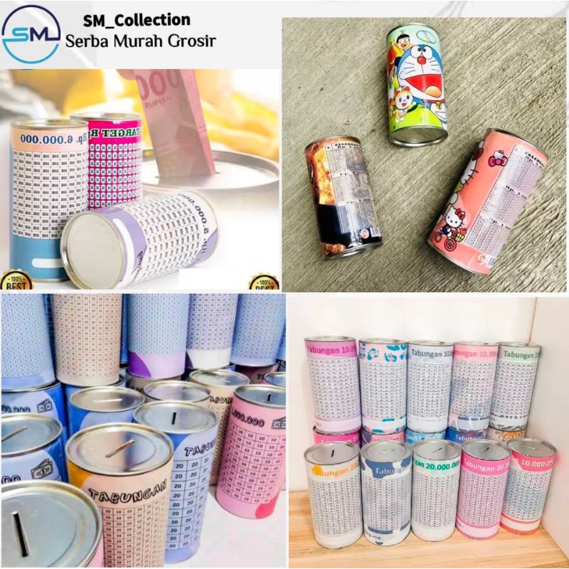 Celengan Target/Celengan Kaleng/Tabungan/Celengan Kaleng Karakter