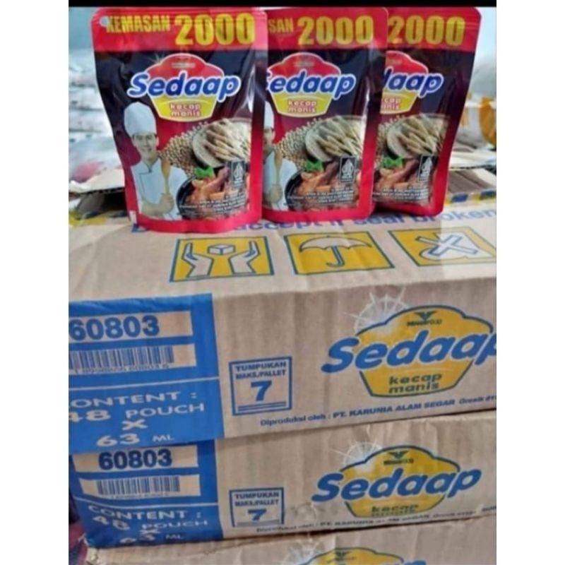 

Kecap Manis Sedaap Kemasan Rp 2.000 - Pouch 70ml x 48 pcs/ 1 Dus