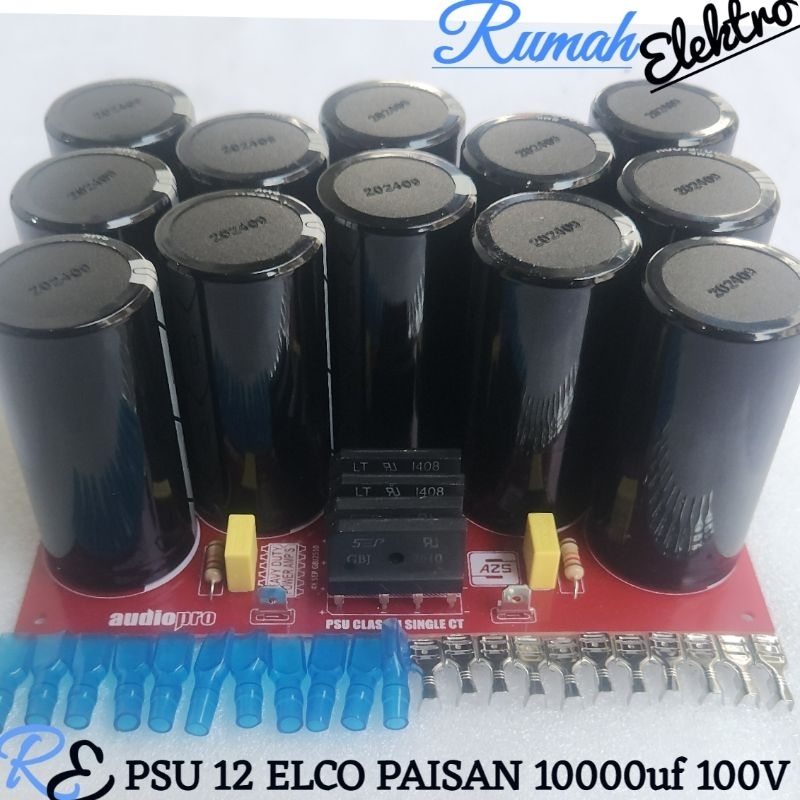 KIT PSU 12 ELCO PAISAN 10000uf 100V CLASS H SINGLE CT LENGKAP BERKUALITAS