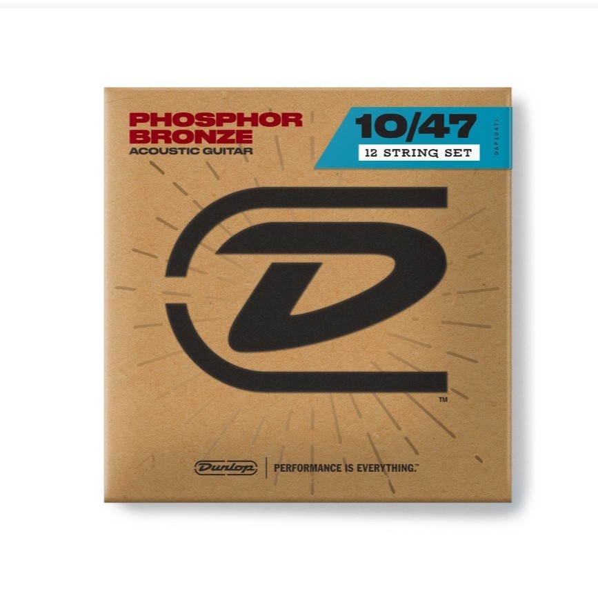 Senar Gitar Guitar String Akustik Jim Dunlop 12 String Phosphor Bronze DAP1047J Original
