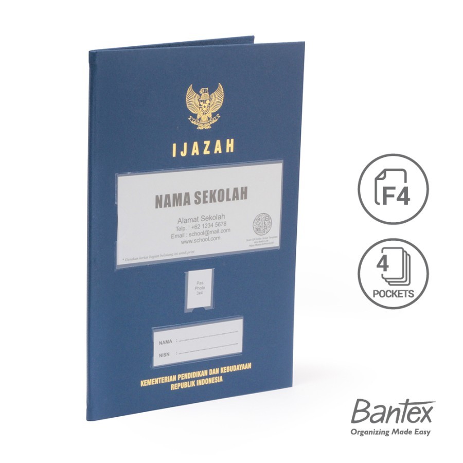 

Bantex Map Ijazah Folio 4 Pocket Hotprint # 1027 (pcs)