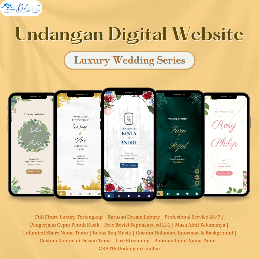 Undangan Digital Website Pernikahan | Pakai Foto dan Tanpa Foto | Undangan Digital Murah Luxury [5]