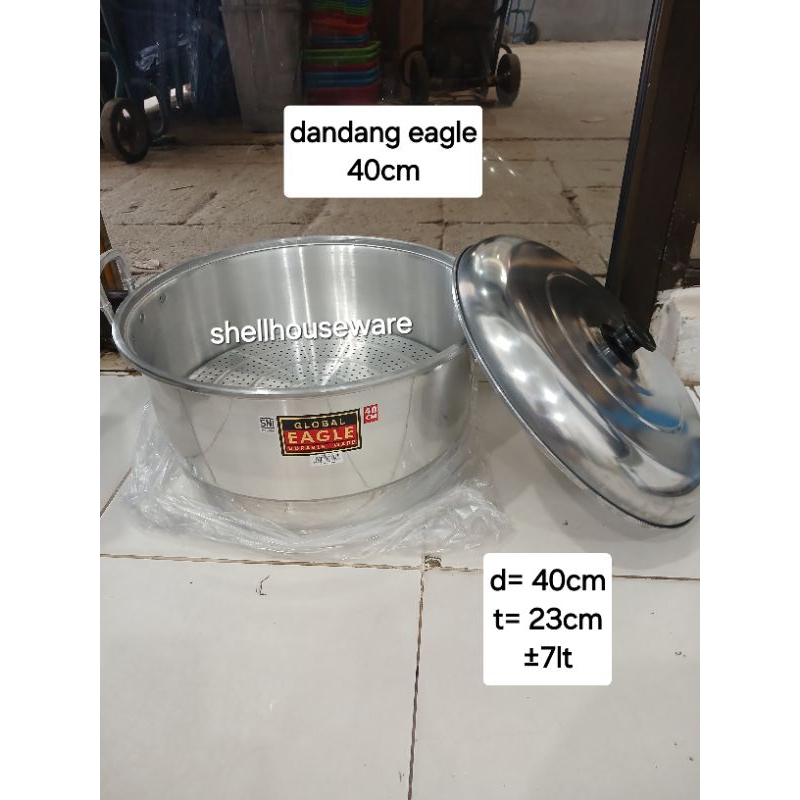 *KHUSUS BATAM* DANDANG KUKUSAN JUMBO 40CM,45CM EAGLE/PANCI MASAK NASI/PANCI KUKUS KUE BESAR ALUMINIU