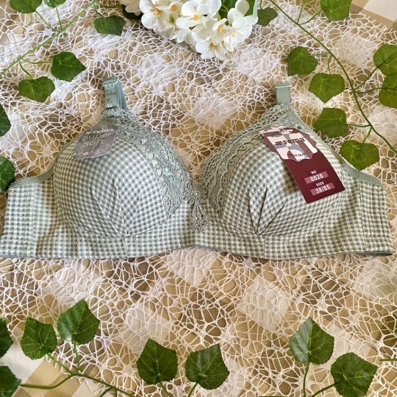 BRA BH FEMA wanita dewasa tanpa kawat busa tipis cup besar/ Fema 8828, 36-42