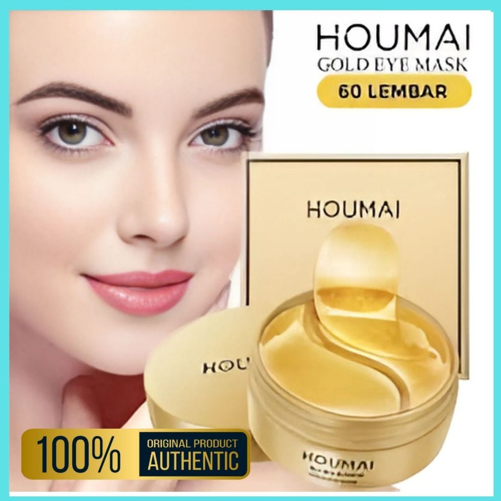 [ISI 60 PCS ] HOUMAI gold Eye Mask / Masker Mata Panda Menghilangkan Kantong Mata Panda Mencerahkan
