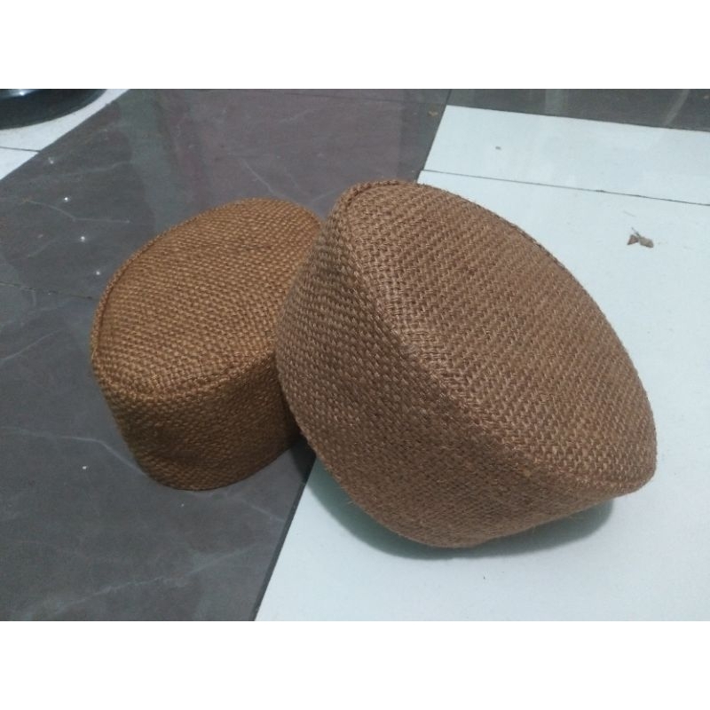peci goni oval/ peci karung goni/kopiah songkok goni