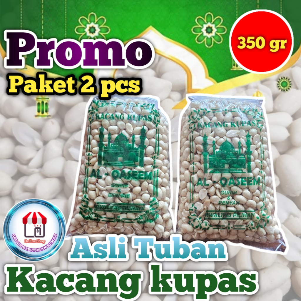 

Paket 2 Pcs Kacang Tuban Asli Kacang Tanah Kupas Kacang Kupas Tuban Kurleb 350 Gr X 2 Total 700 Gr