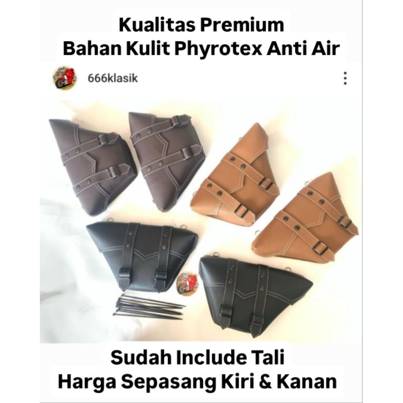 tas motor japstyle side bag sidebag japs universal motor klasik custom caferacer honda cb win 100