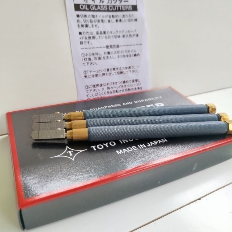 TOYO Cutter TC-10, Pemotong Kaca TOYO Japan, Glass Cutter Profesional, Pemotong Kaca Minyak, TOYO In