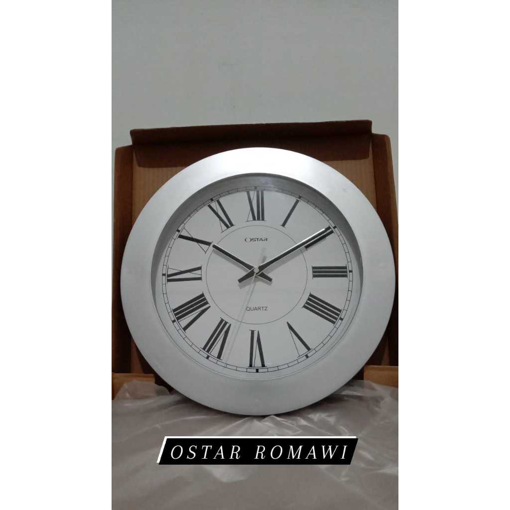 JAM DINDING OSTAR MESIN SILENT ( TIDAK BUNYI )