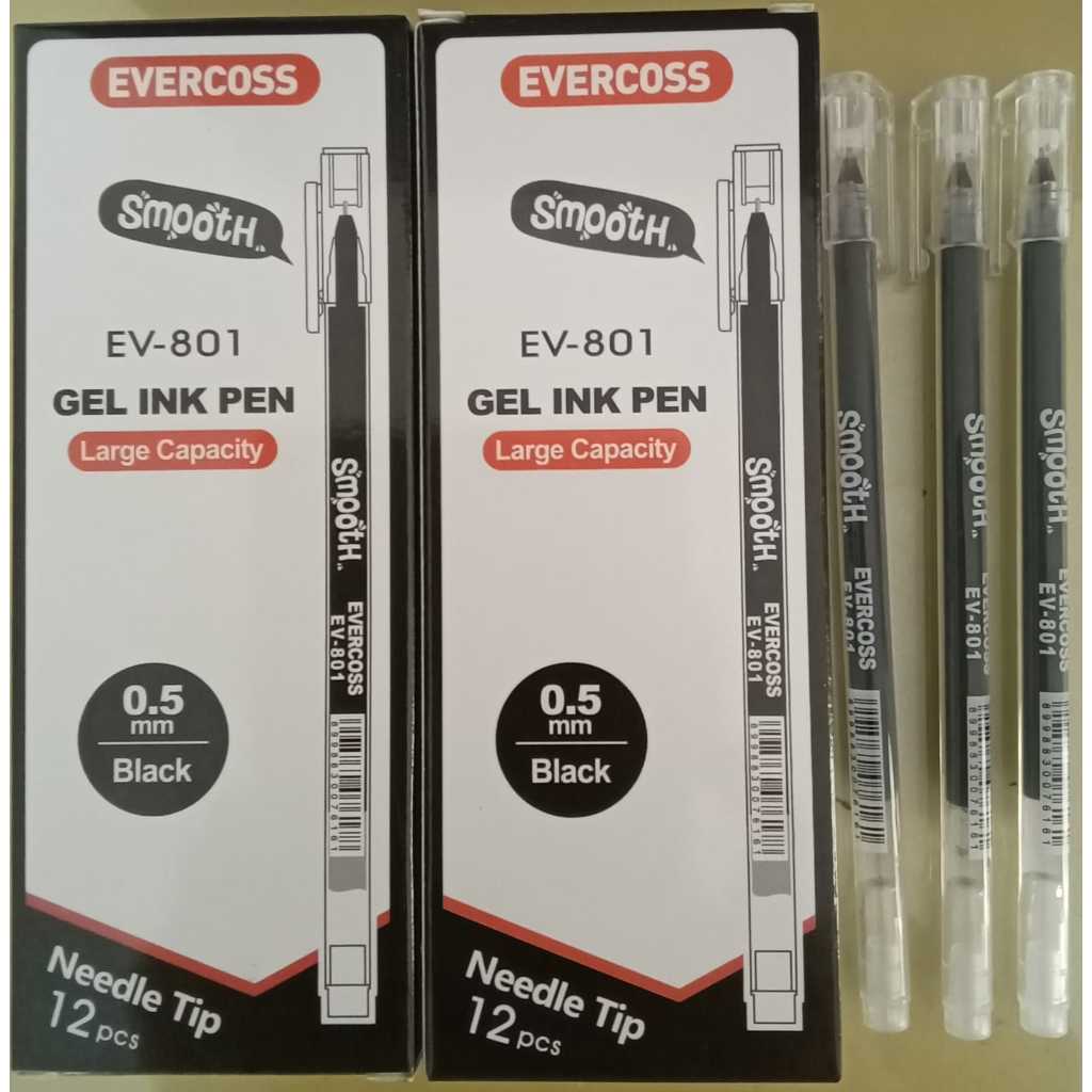 

Pulpen Evercoss Smooth Gel EV-801 / EV801 Hitam Ballpoint Pen
