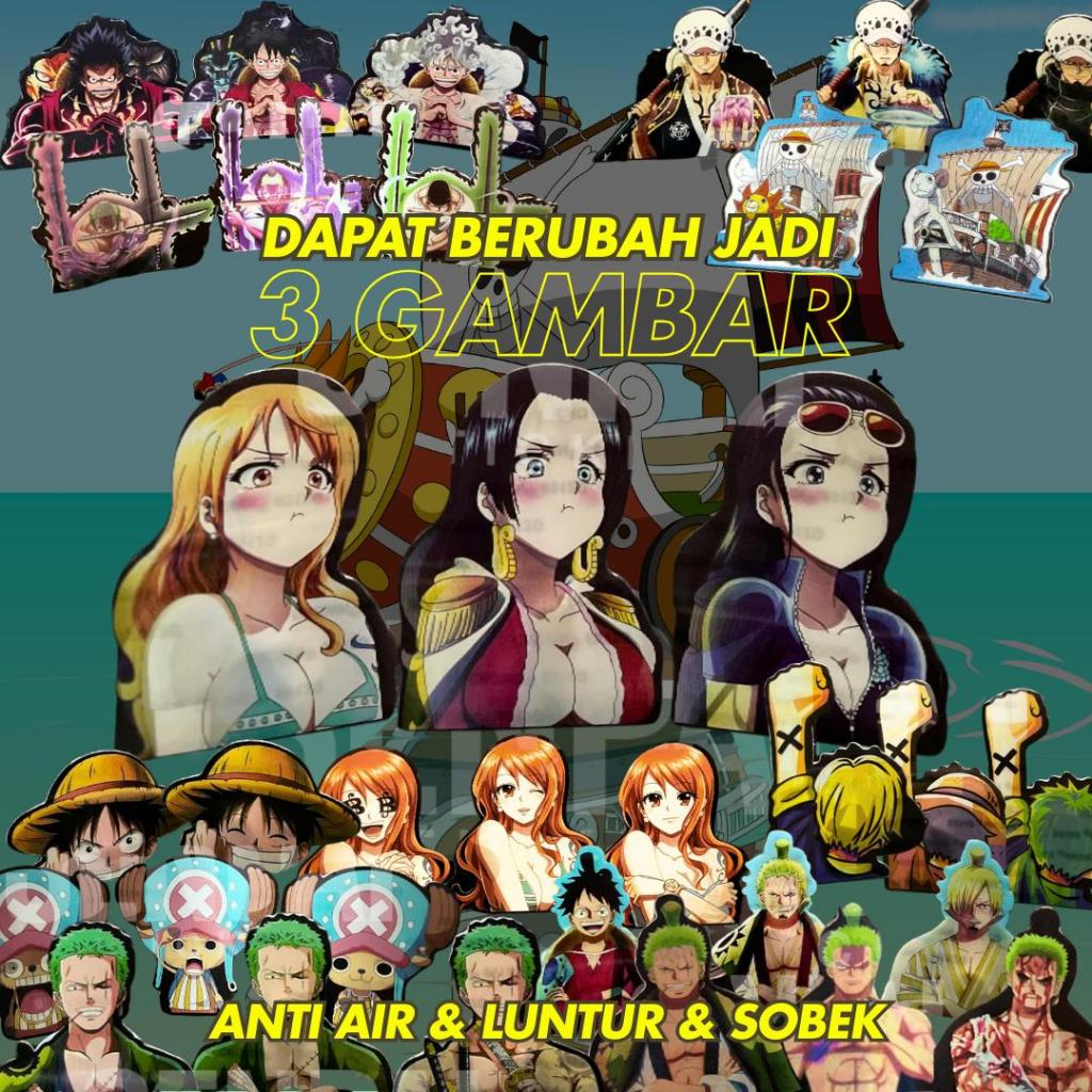 Sticker One Piece MINI Anime 3D Motion KECIL Cocok untuk HP | Luffy Nami Nico Boa Zoro Sanji Chopper