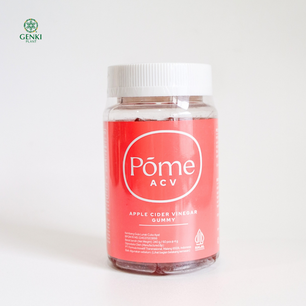 Pome ACV Gummy / Apple Cider Vinegar Gummy / Permen Cuka Apel - 60 pcs