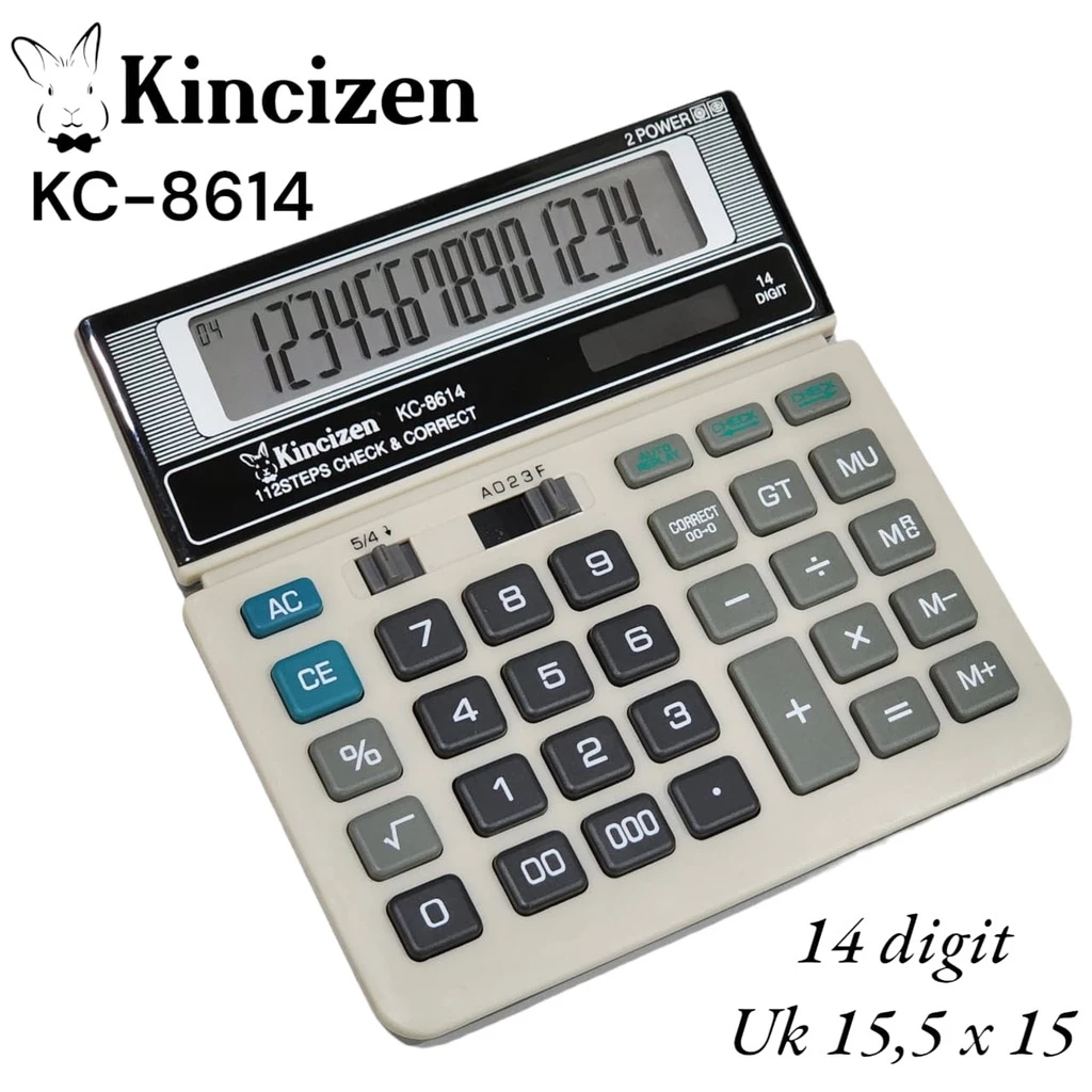 

WTT Kalkulator Kincizen KC-8614 Size Besar 14 Digit Calculator Citizen Kantor KC 8614 868L 868