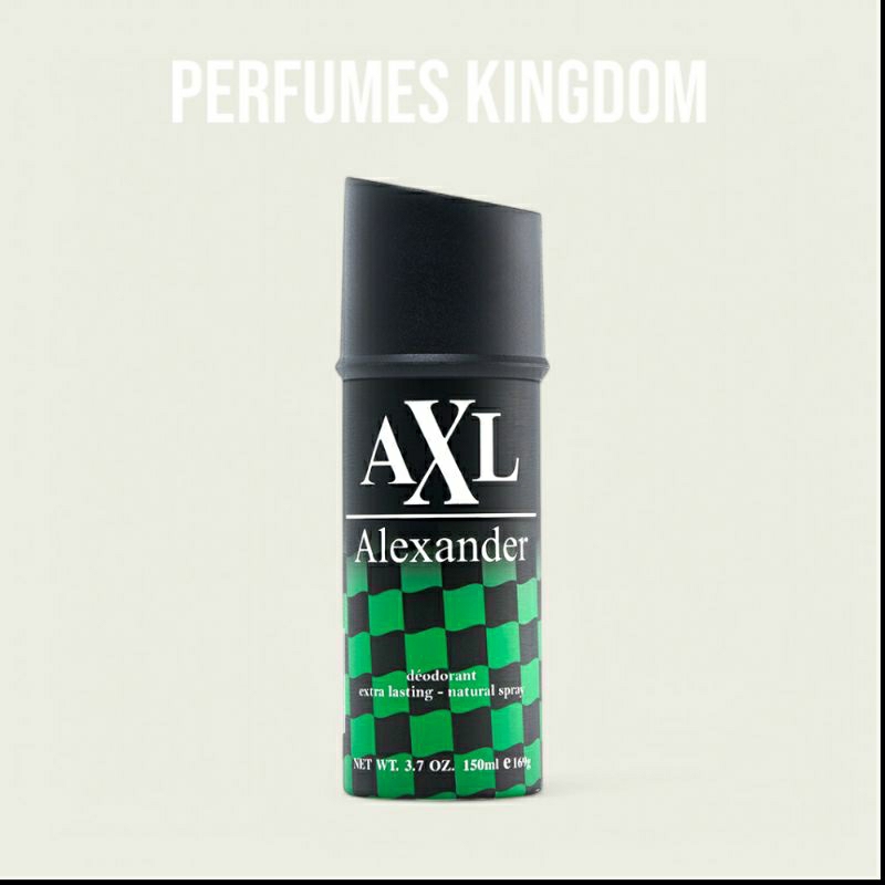 AXL ALEXANDER DEODORANT SPRAY 150ML QUANTUM GREEN