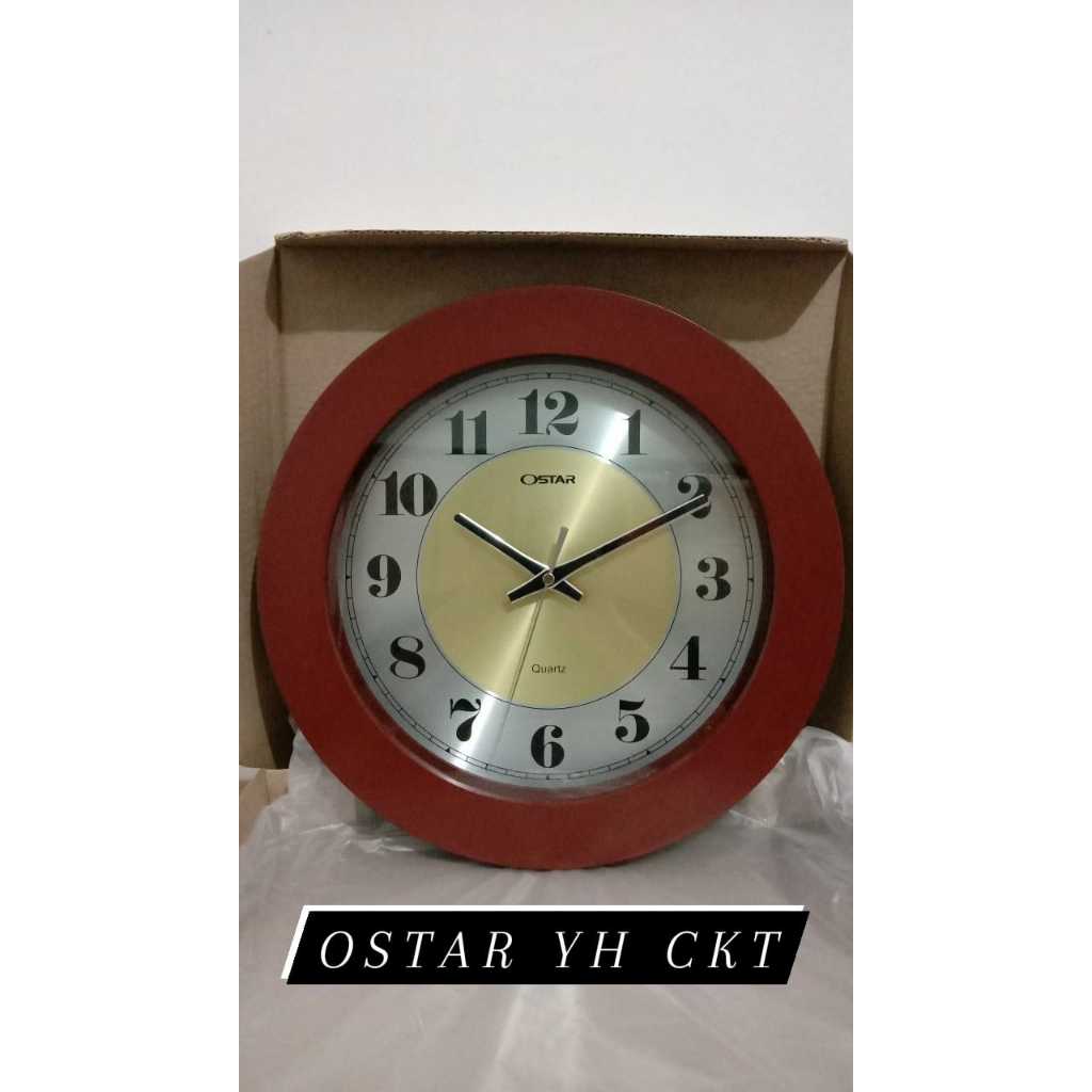 JAM DINDING OSTAR MESIN SILENT ( TIDAK BUNYI )