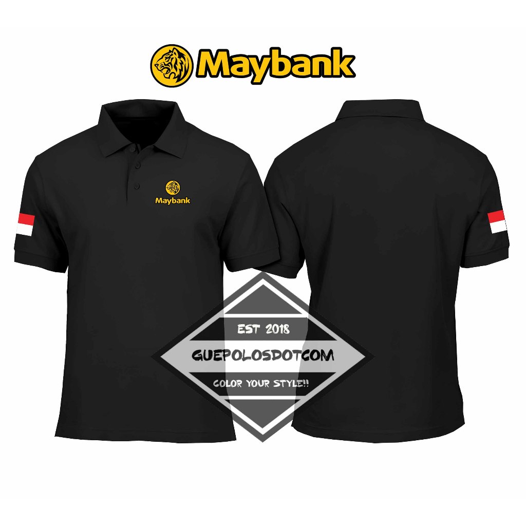 TYPE 02 - POLOSHIRT LOGO MAYBANK - Baju Berkerah Logo Bank Maybank - POLO KERAH Maybank - POLO BANK 