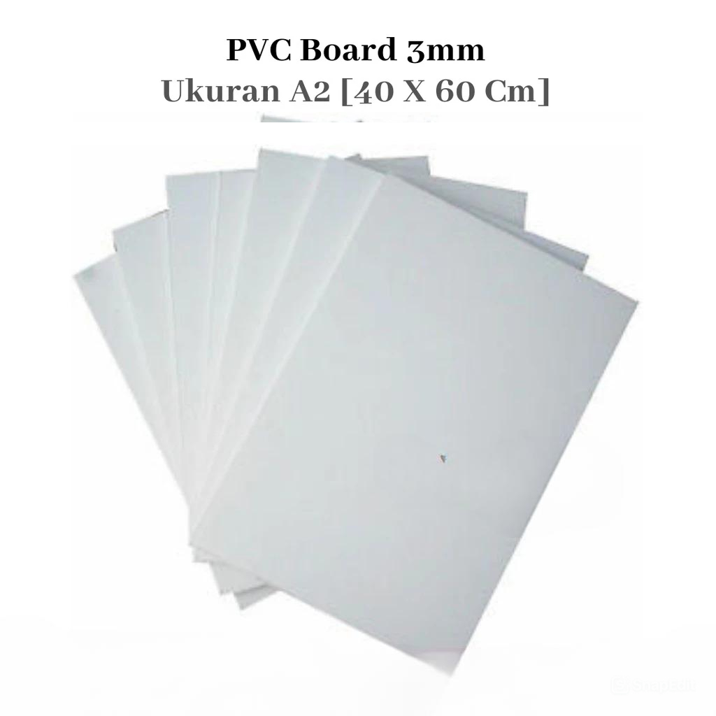 PVC Board 3mm Ukuran A2 [40 x 60 cm] - Papan Pvc - 3 mm / PVC Foam Board