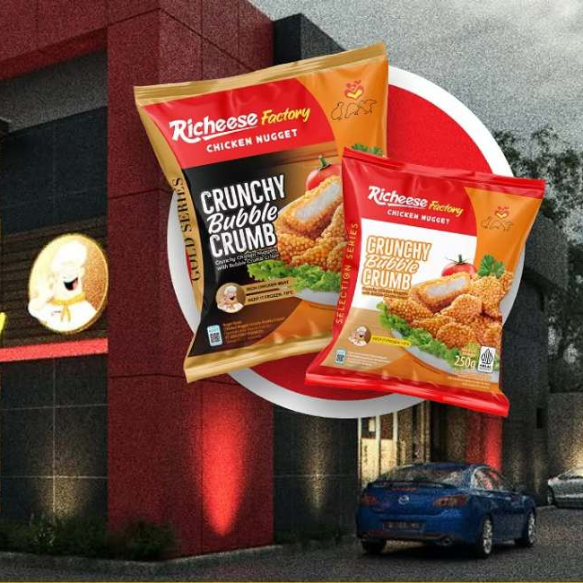 

RICHEESE Factory Chicken Nugget Crunchy Bubble Crumb 500gr 500 gram 250gr 250 gram Naget Ayam