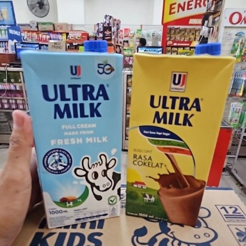 

ED 06.25 PCS 1LITER - SUSU ULTRA 1 LTR / 1 LITER RASA PUTIH - COKLAT // 1000ML