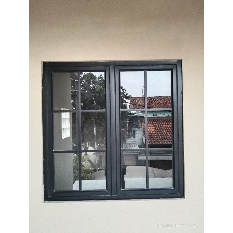 jendela 2 daun  ornamen + kusen  120x120