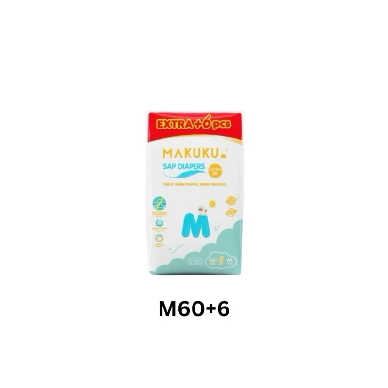MAKUKU MURAH DIAPERS COMFORT FIT PANTS EKSTRA+6 M60+6