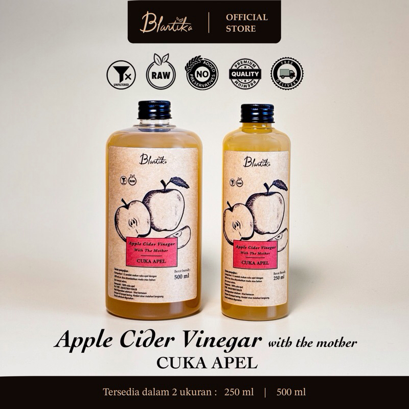 Blantika - Cuka Apel Organik With The Mother / Apple Cider Vinegar