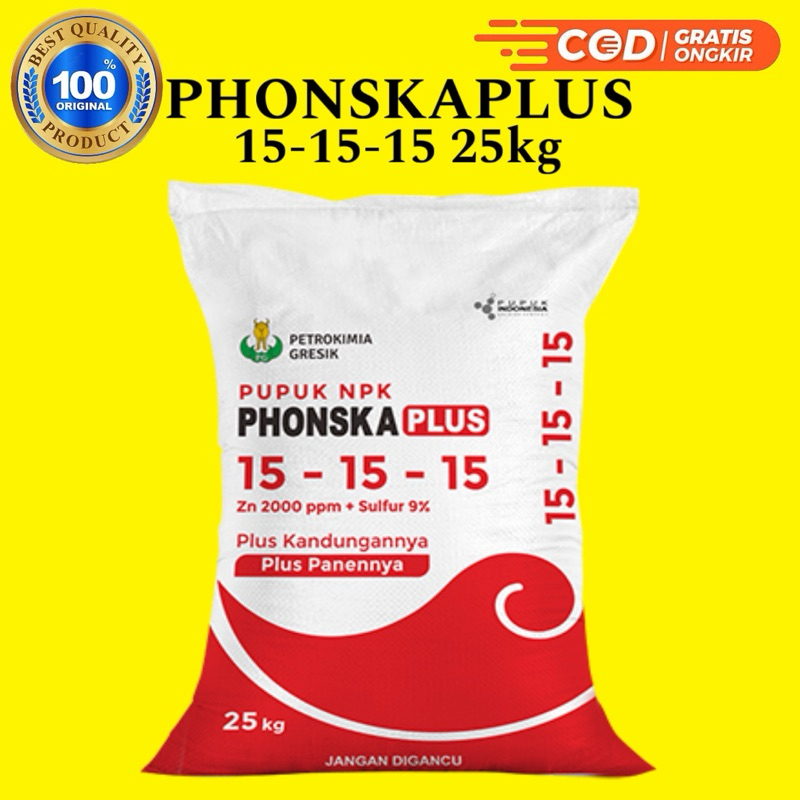 Pupuk Phonska Plus 15-15-15 25Kg Asli Gresik