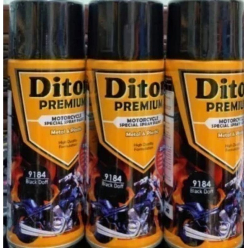 Cat Semprot diton premium Black doff 9184 hitam doff 400cc pilox