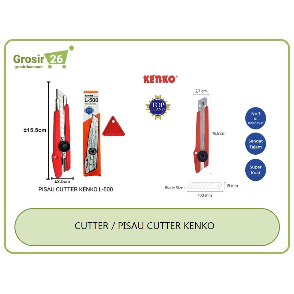 

(1 pcs) pisau / induk hand cutter kater kenko l-500 besar | a-300 kecil