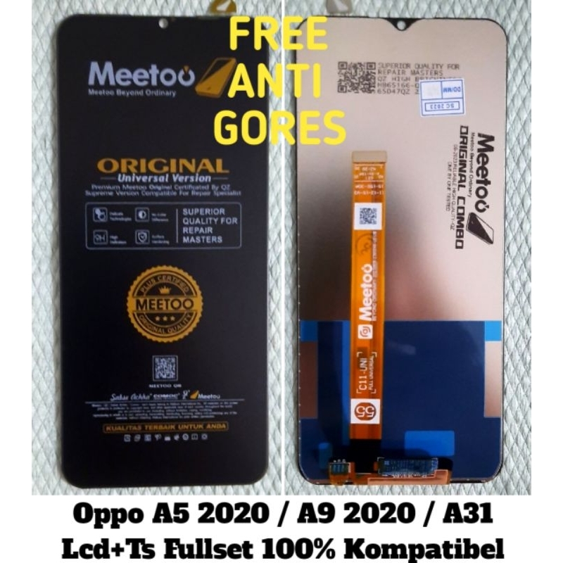 Lcd Oppo A5 2020 / A9 2020 / A31 Fullset+Touchscreen Hp 100% Kompatible < COD > Bisa Bayar Di Tempat
