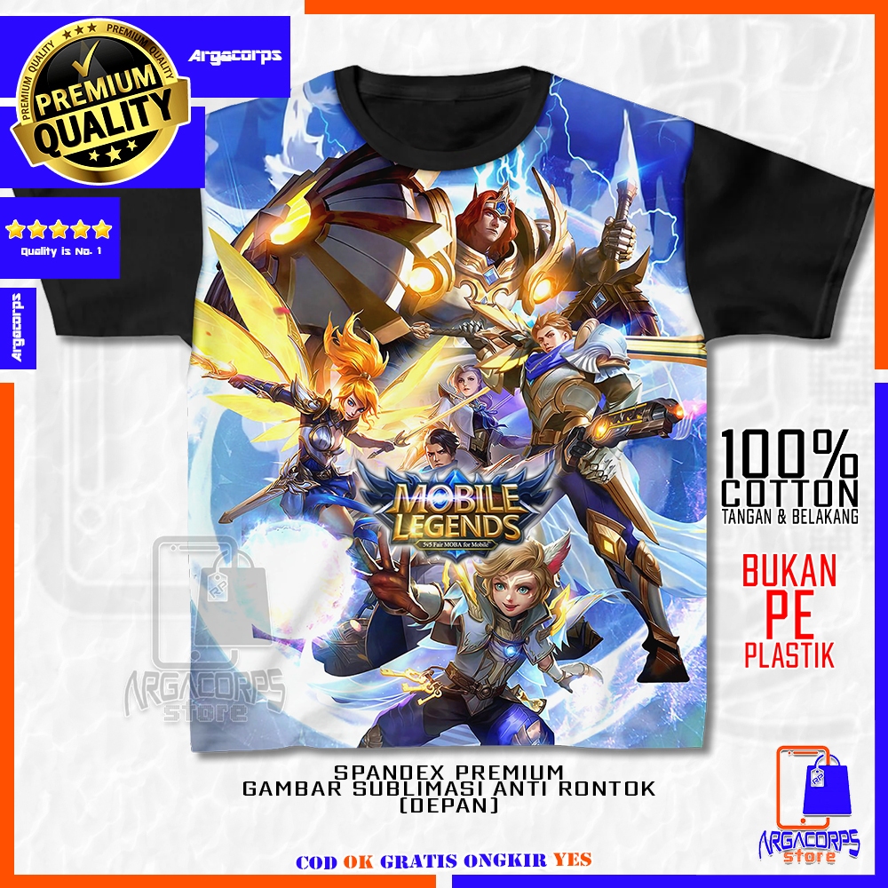 Kaos Anak 3D Baju Anak Mobile Legends Lightborn Squad Baju Distro -  Argacorps Store