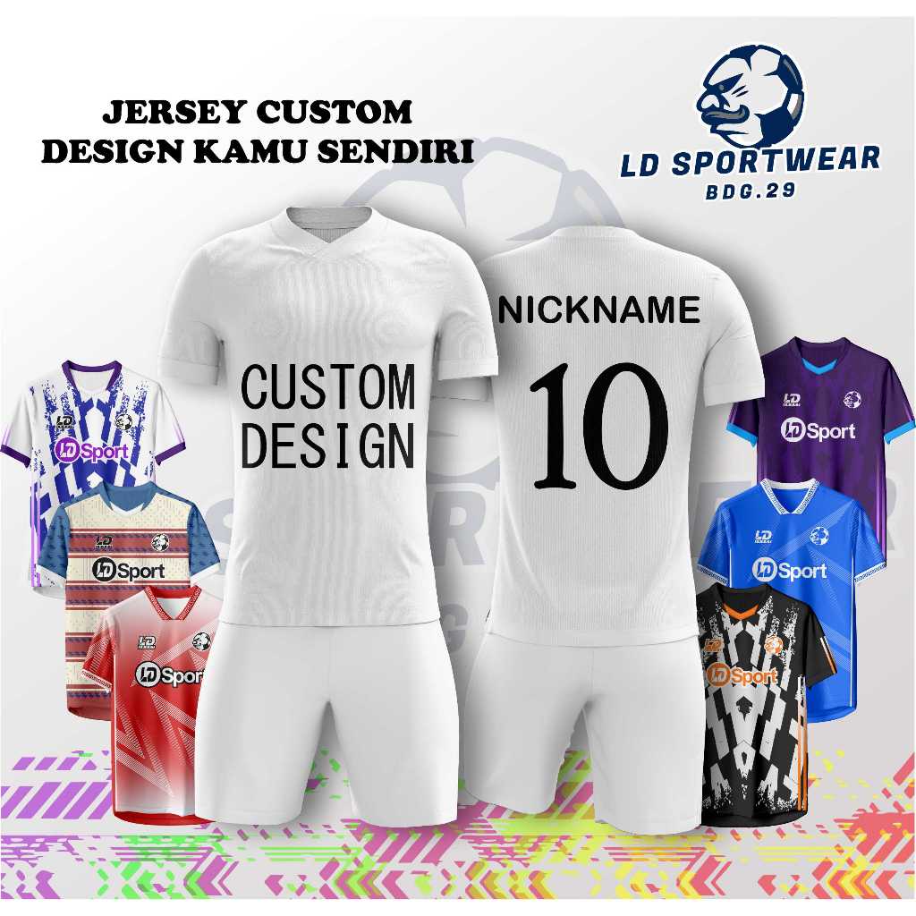 Custom Jersey Design Sendiri / Jersey Bola / Jersey Futsal / Jersey Voli / Jersey Komunitas Hobi