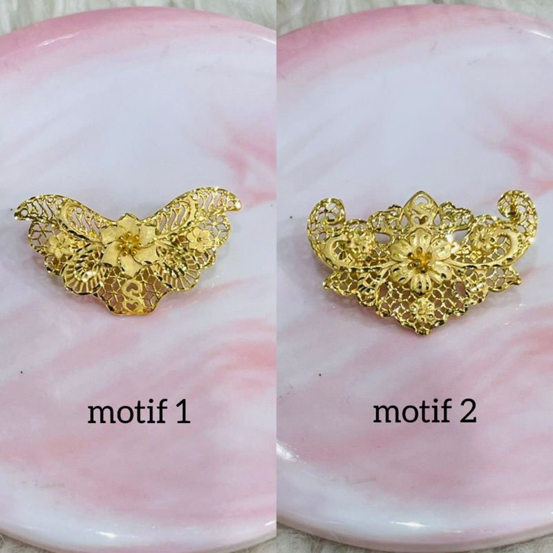 bros bunga dove kerawang terbaru elegant emas asli kadar 700