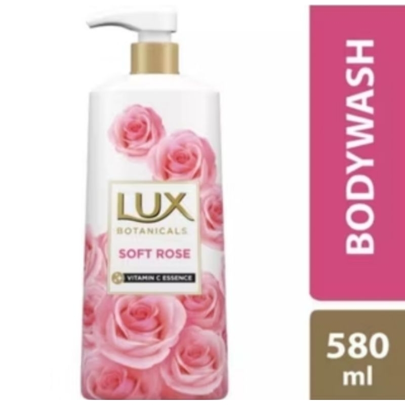 Lux Body Wash Soft  Rose  botol  Pump 580 ml