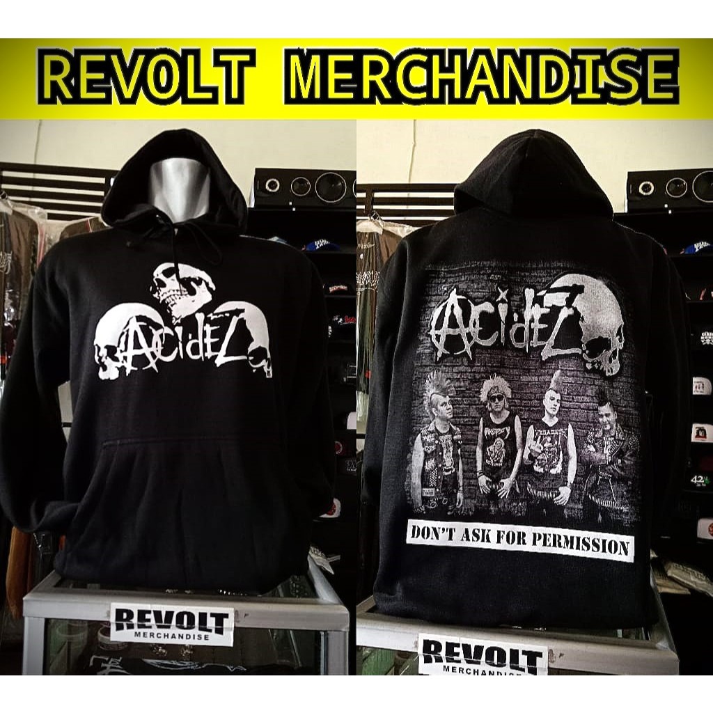 hoodie ACIDEZ (personil), hoodie band luar, hoody acidez, switer acidez