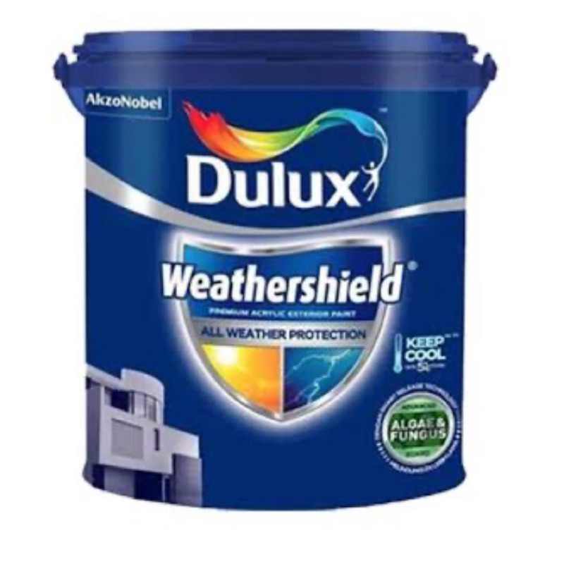 Cat Tembok Exterior Dulux Weathershield 20ltr 20 ltr 25kg 25 kg Brilliant White/Putih 2290