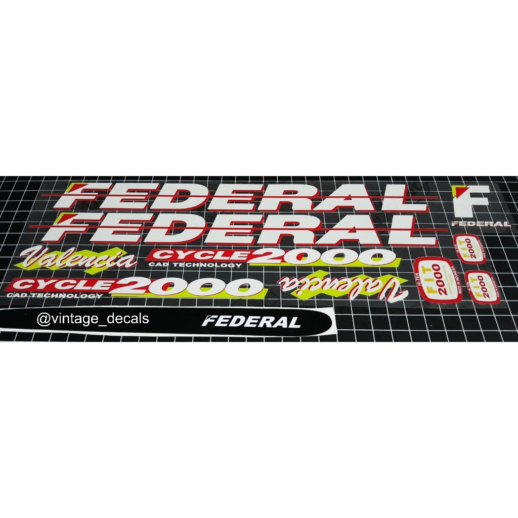 decals replacement Federal Valencia fit2000